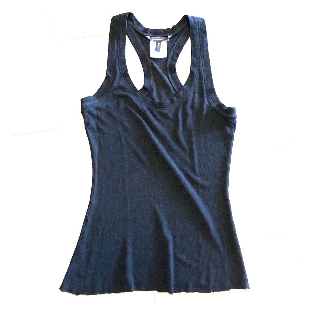 BCBG MAXAZRIA Ribbed Raw Hem Tank